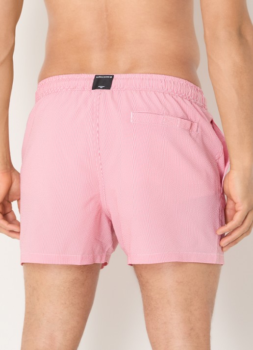 Björn Borg Zwemshorts met streepprint - achterkant 3 kersenrood