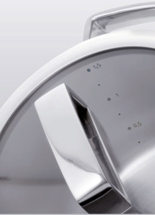 BK Conical Deluxe pannenset 4-delig - detail zilver
