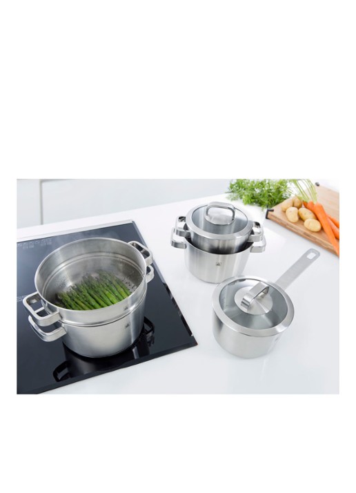 BK Conical Glas pannenset 4-delig - voorkant 2 zilver