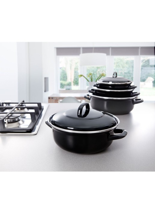 BK Fortalit braadpan Ø24 cm - voorkant zwart