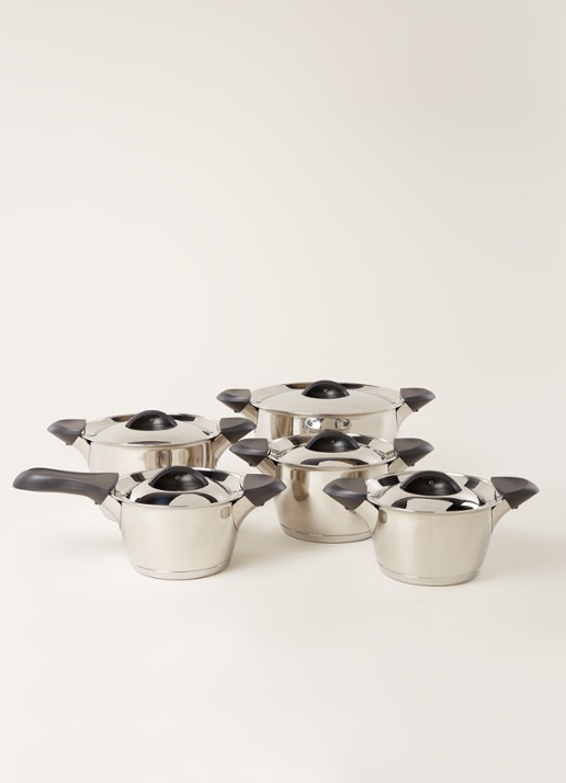 BK Q-Linair Classic pannenset 5-delig - voorkant 3 zilver