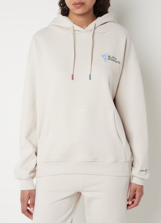 Black Bananas Eclipse hoodie met logo - detail 3 zand