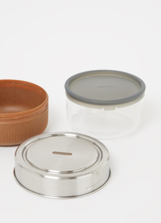 Black + Blum glazen lunchbox  - detail 3 zilver