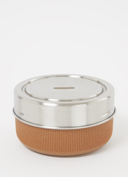 Black + Blum glazen lunchbox  - voorkant 2 zilver