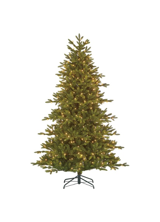 Black box Delmonto kunstkerstboom met LED verlichting 230 cm