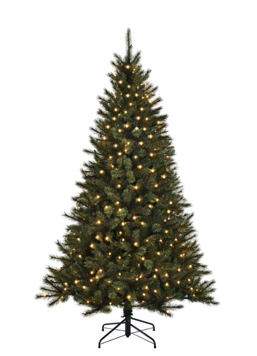 Black box Toronto kunstkerstboom met LED verlichting 230 cm