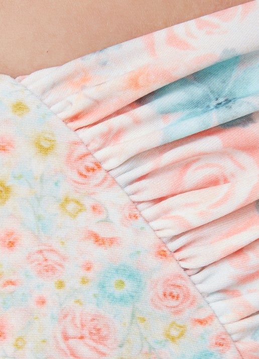 Blackbough Swim Alana brazilian bikinislip met bloemenprint - detail 2 lichtroze
