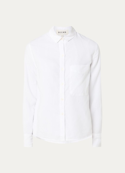 BLLMR Bodi blouse met borstzak - voorkant wit
