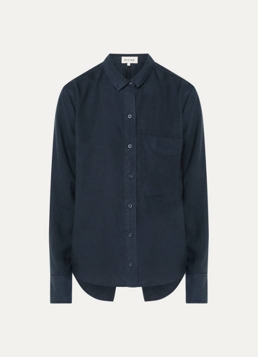 BLLMR Bodi blouse met borstzak - voorkant donkerblauw