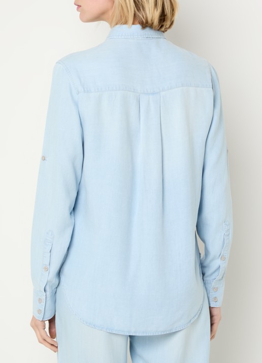 BLLMR Bodi blouse met borstzak - achterkant lichtblauw