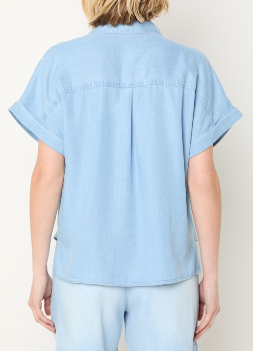BLLMR Mia blouse met borstzakken - achterkant 3 indigo