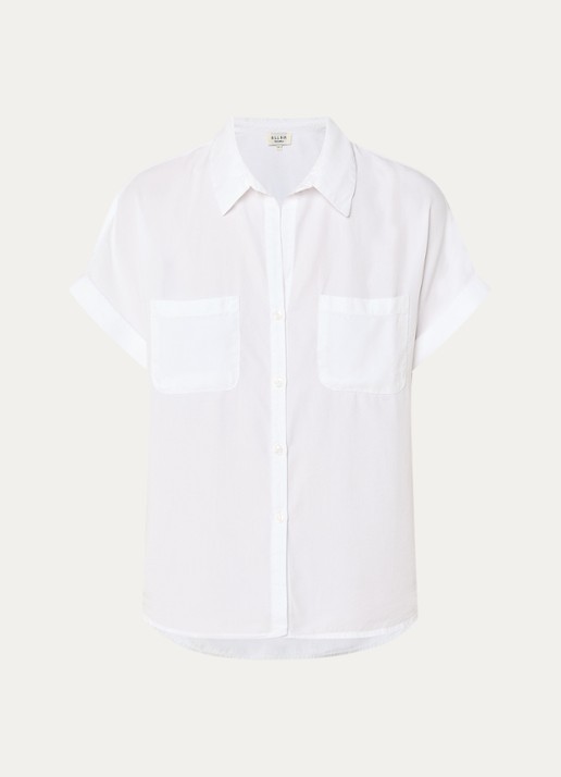 BLLMR Mia blouse met borstzakken - voorkant 2 wit