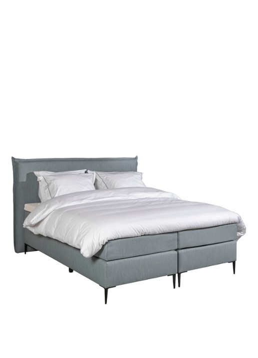 Bloemendaal Capri boxspring combinatie inclusief matras en topper - voorkant 2 staalblauw