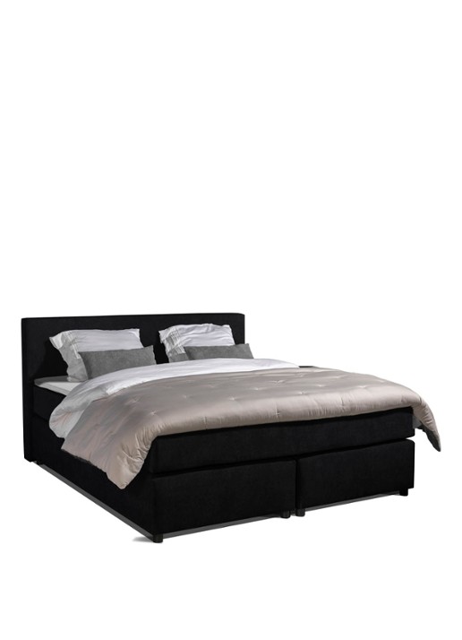 Bloemendaal Monza boxspring combinatie inclusief matras en topper  - voorkant 4 zwart