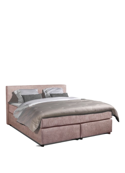 Bloemendaal Monza boxspring combinatie inclusief matras en topper  - voorkant 2 oudroze