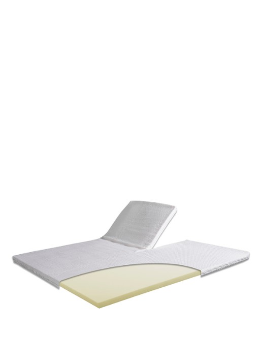 Bloemendaal Splittopper matras van  katoen - voorkant 2 wit