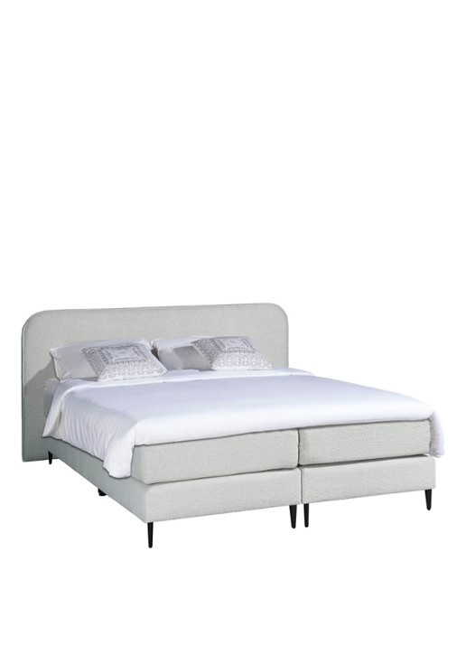 Bloemendaal Treviso boxspring combinatie inclusief matras en topper    - voorkant 2 wit