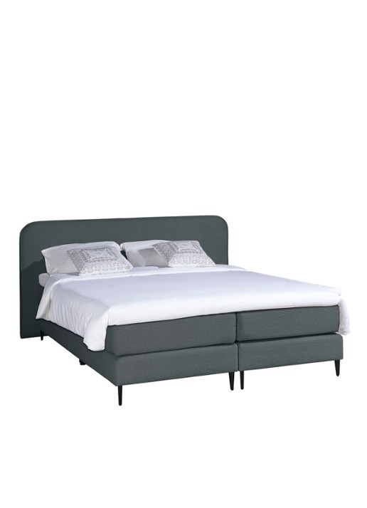 Bloemendaal Treviso boxspring combinatie inclusief matras en topper    - voorkant 6 antraciet
