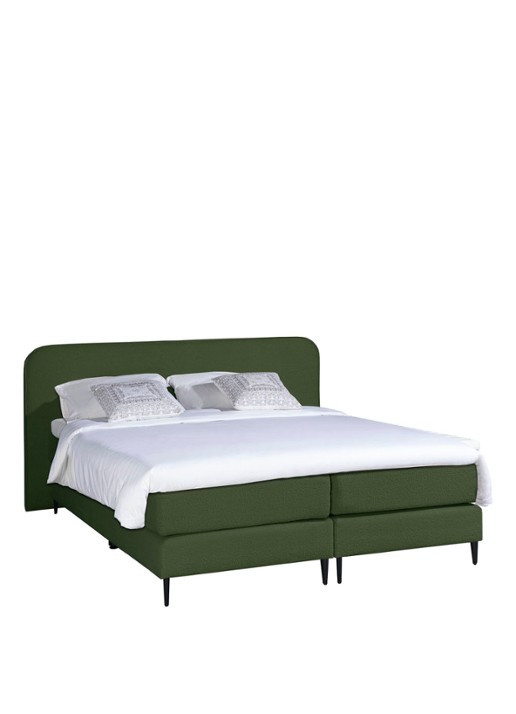 Bloemendaal Treviso boxspring combinatie inclusief matras en topper    - voorkant 6 groen