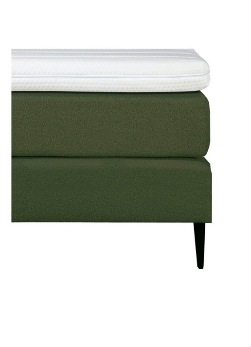 Bloemendaal Treviso eenpersoons boxspring combinatie inclusief matras en topper - achterkant legergroen