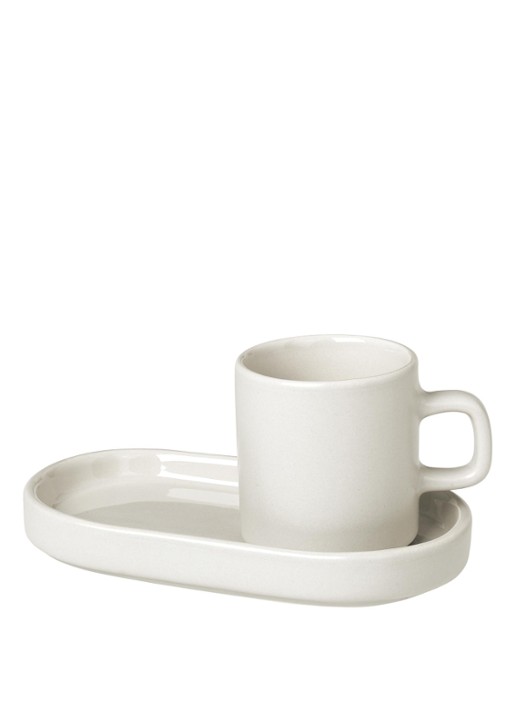 Blomus Pilar espresso kop en schotel set van 2