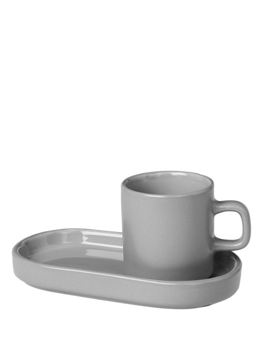 Blomus Pilar espresso kop en schotel set van 2