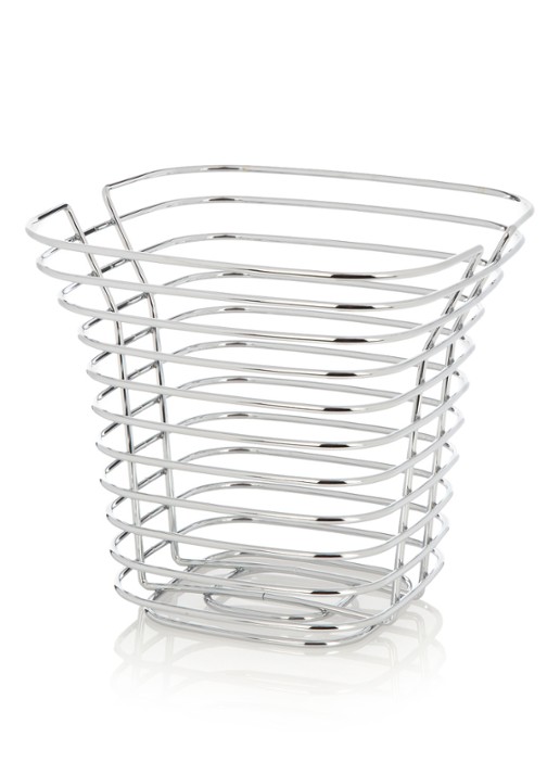 Blomus Sonora fruitschaal van metaal 27 cm - voorkant zilver