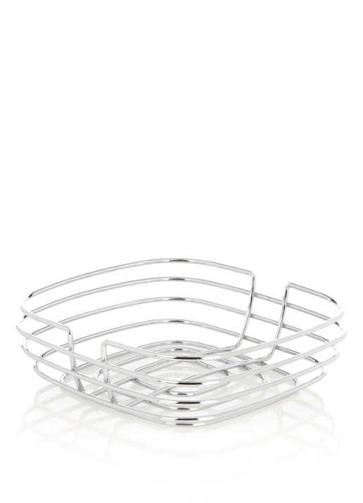 Blomus Sonora lfruitschaal van metaal 26 cm - voorkant zilver