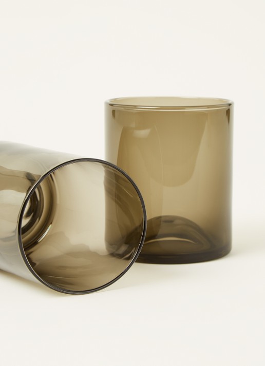 Blomus Tumbler drinkglas 30 cl set van 2 - detail grijs