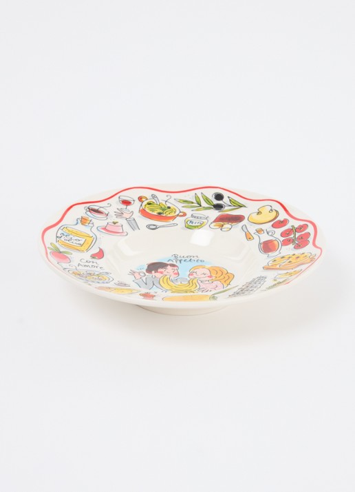 Blond Amsterdam Buon Appetito pastabord 24 cm - voorkant 2 gebroken wit