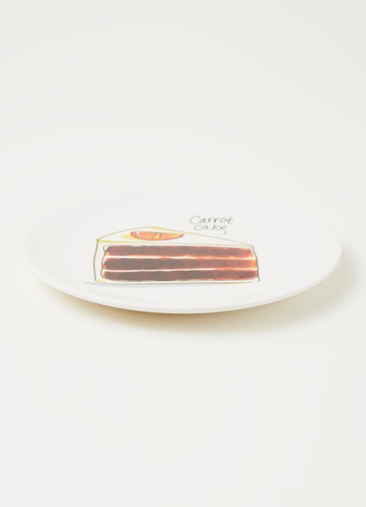 Blond Amsterdam Carrot Cake gebaksbordje 18 cm - voorkant 3 wit