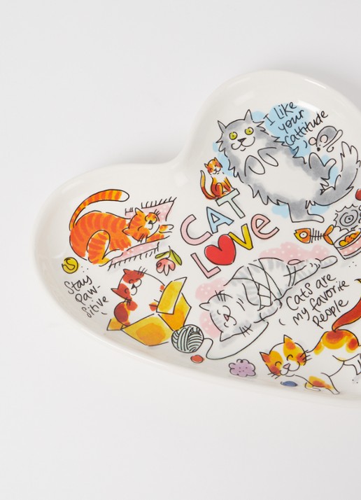 Blond Amsterdam Cat Love serveerschaal 22 cm - detail 3 multicolor