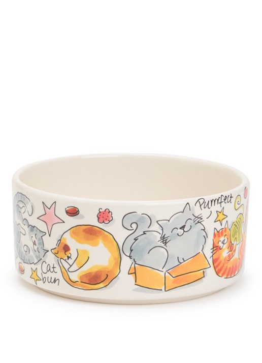 Blond Amsterdam Cat Love voerbak voor katten 15,5 cm