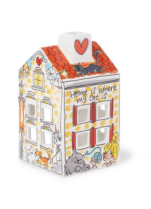 Blond Amsterdam Cat Lover waxinelichthouder - voorkant multicolor