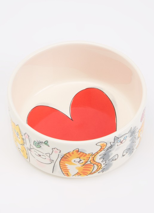 Blond Amsterdam Cat voerbak 15,5 cm - voorkant 2 multicolor