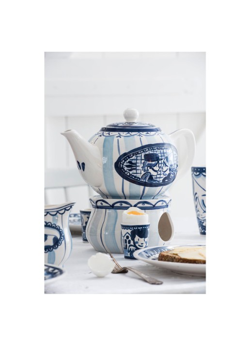 Blond Amsterdam Delfts Blond theepot 1,5 liter - voorkant 3 blauw