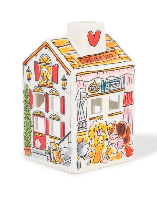 Blond Amsterdam Dog Lover waxinelichthouder 14 cm