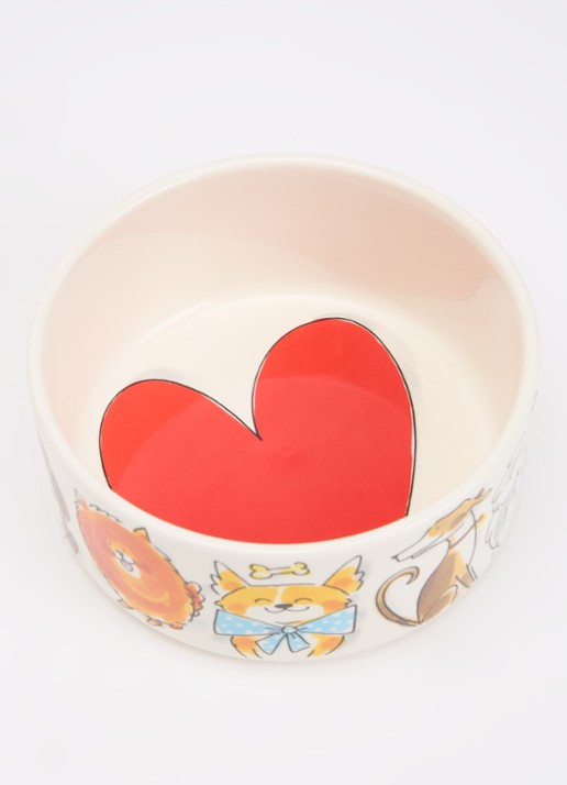 Blond Amsterdam Dog voerbak 15,5 cm - voorkant 2 multicolor