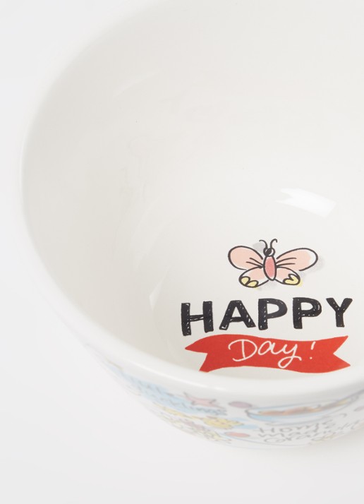 Blond Amsterdam Happy kom 14 cm - voorkant 2 wit