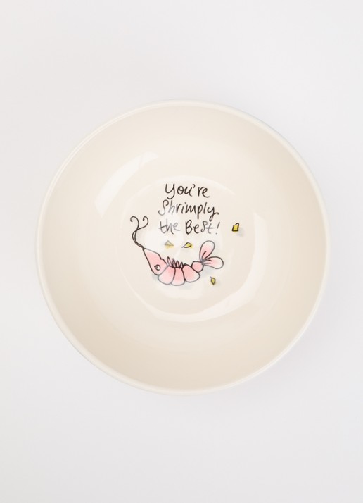 Blond Amsterdam Have a Rice Day kom 15 cm - voorkant 2 gebroken wit