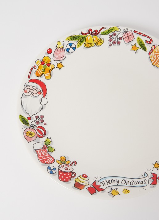 Blond Amsterdam Holly Jolly dinerbord 26 cm - detail 3 multicolor