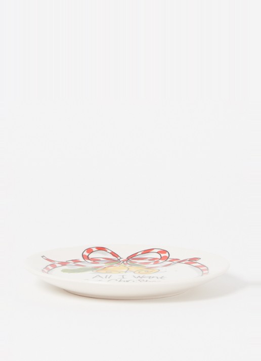 Blond Amsterdam Kerstklokken gebaksbordje 12 cm - voorkant 2 multicolor