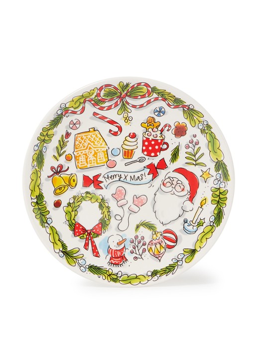 Blond Amsterdam Kerstman ontbijtbord 22 cm - voorkant 2 multicolor