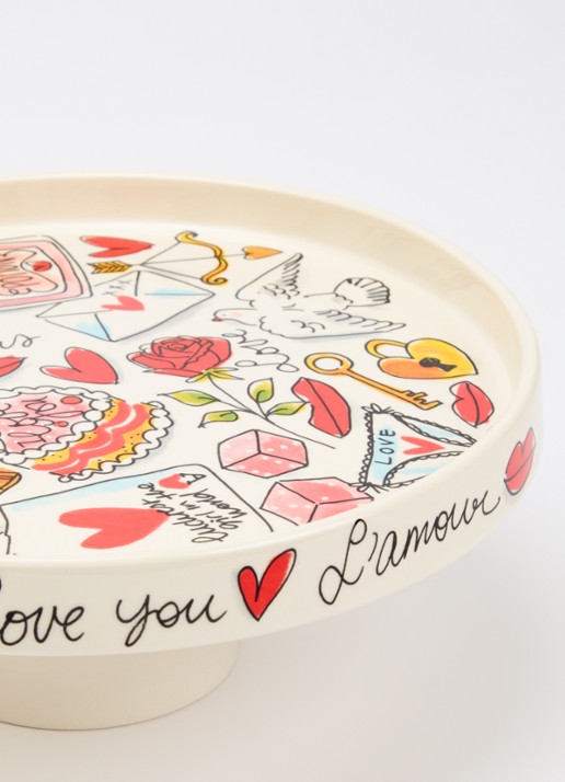 Blond Amsterdam L'amour taartplateau 24 cm - voorkant 2 gebroken wit
