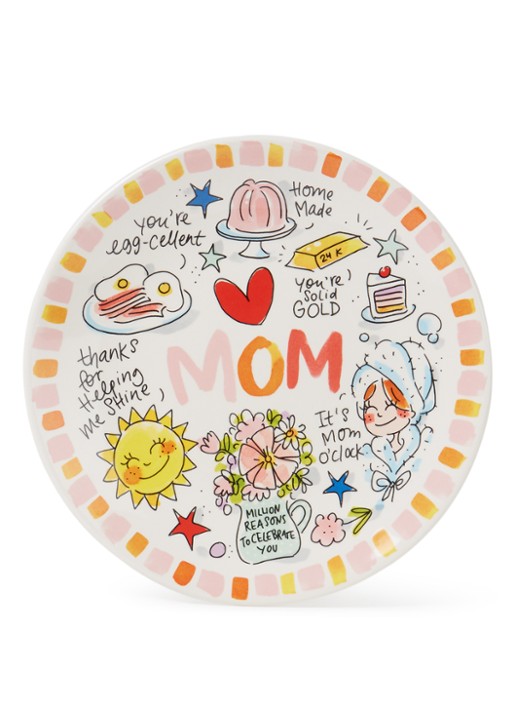 Blond Amsterdam Moederdag Mom ontbijtbord 22 cm  - voorkant wit