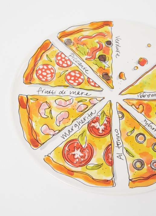 Blond Amsterdam Sharing Slices pizzabord 31 cm - detail okergeel