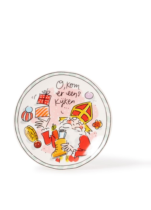 Blond Amsterdam Sint gebaksbordje 12 cm - voorkant roze