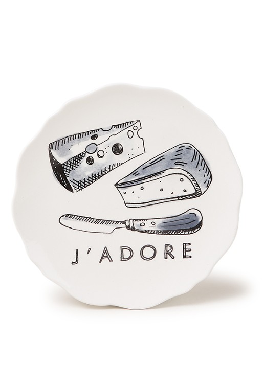 Blond Amsterdam X Noir J'Adore gebaksbordje 15 cm - voorkant 2 gebroken wit