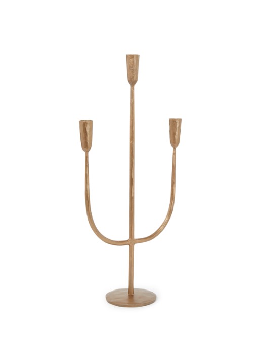 Bloomingville Ace kandelaar 55 cm - voorkant 2 goud