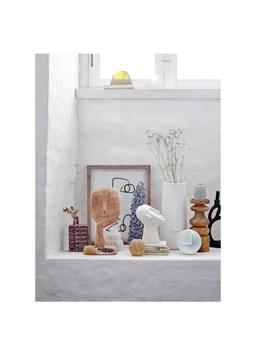 Bloomingville Halfdan vaas 14 cm - detail wit